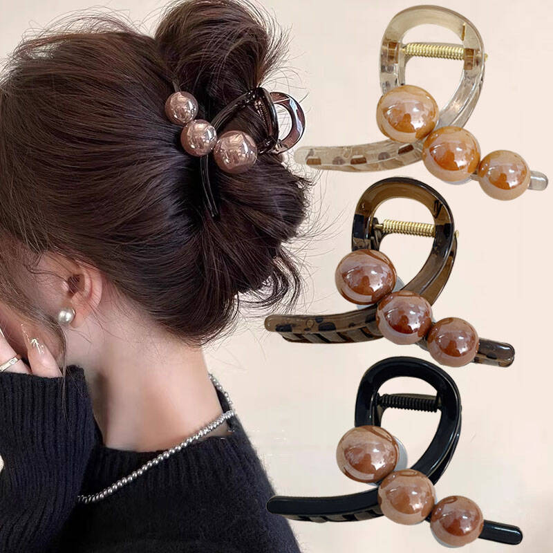 Vintage Fashion Ornaments - الكورية اللؤلؤ الصليب مخلب شعر السرطانات