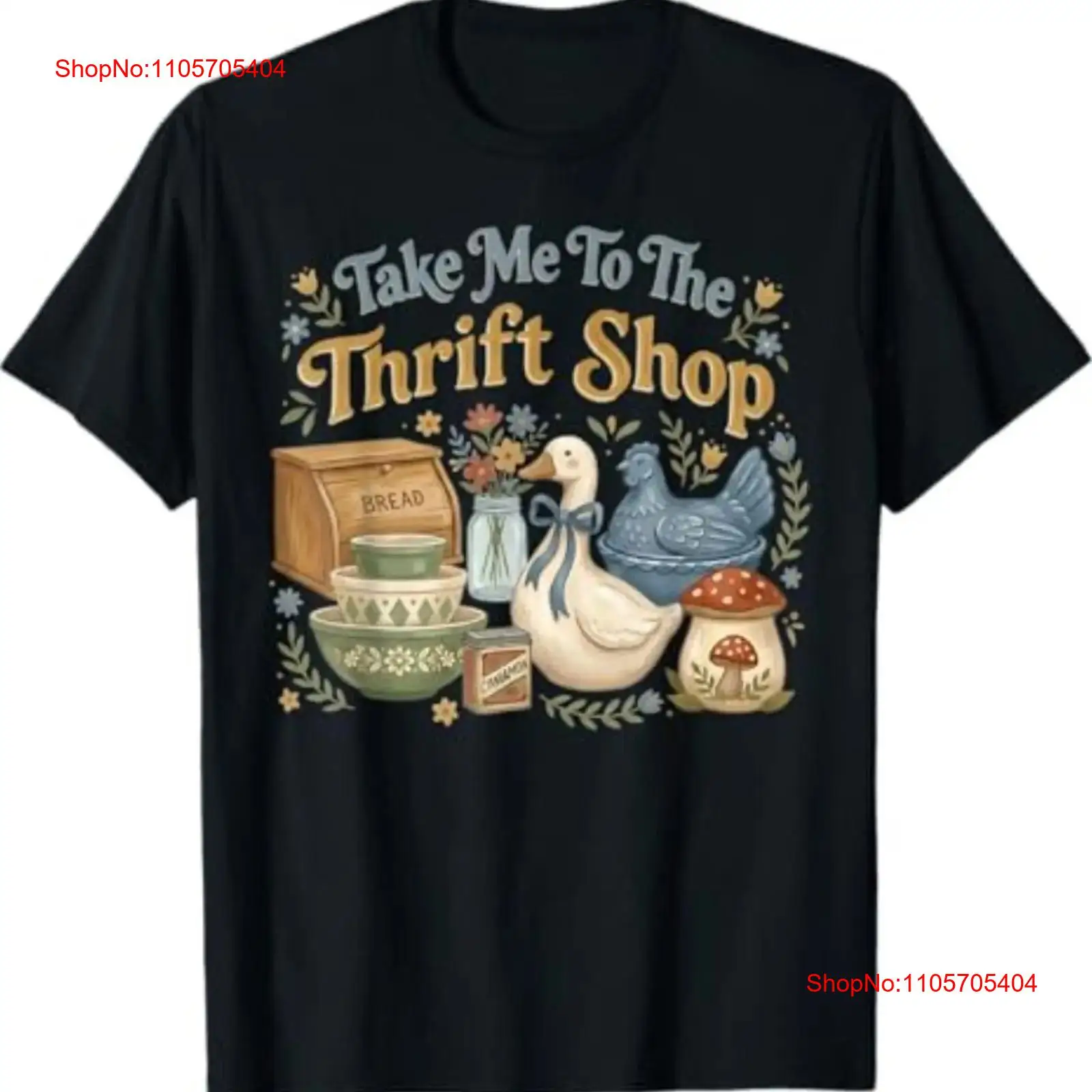 Thrift Vintage Fashion Usa - تي شيرت بتصميم 
