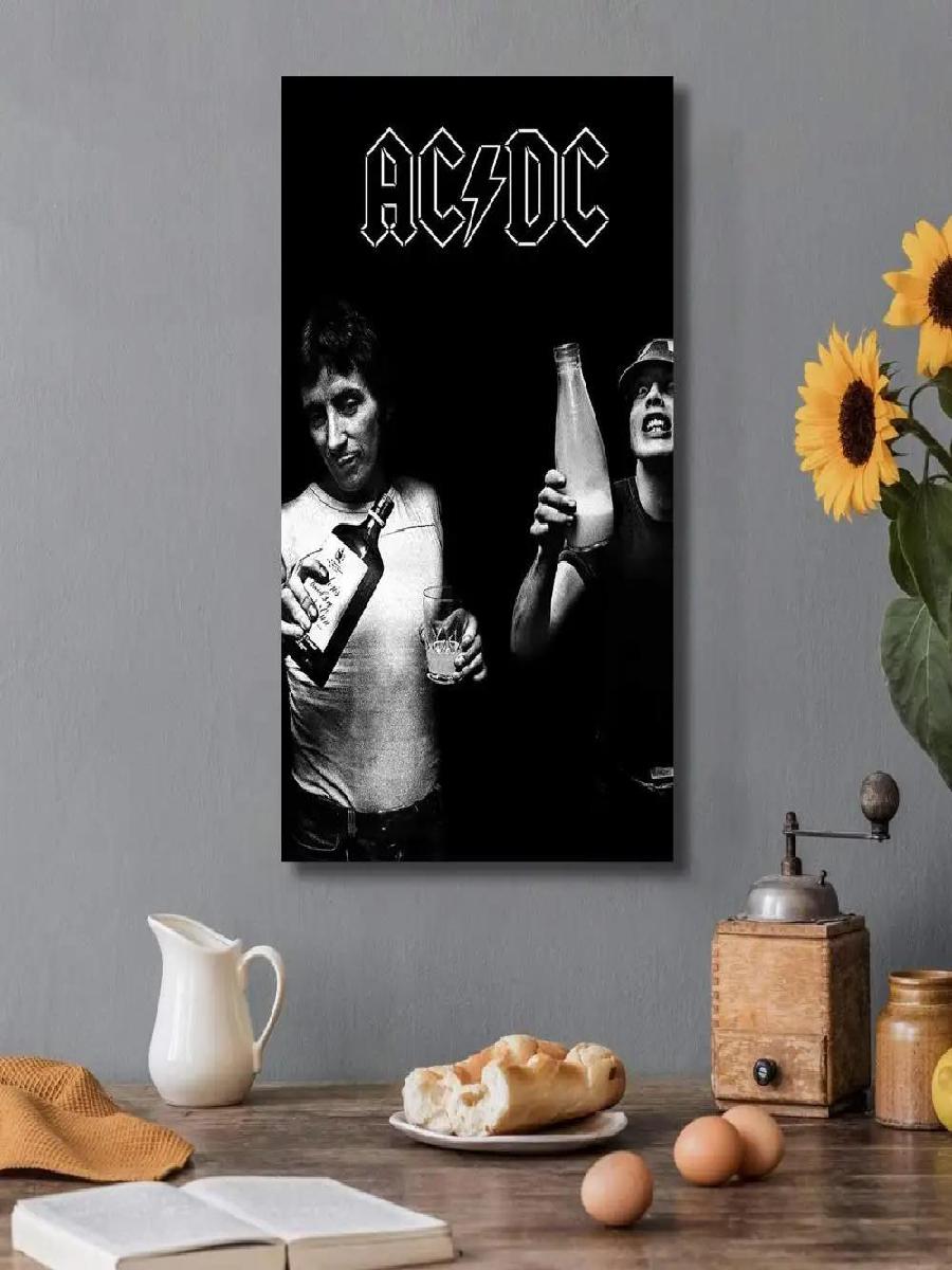 ملصق فرقة مغني روك ACDC ، فن ق - مراجعة Vintage Fashion Illustrations وسعره