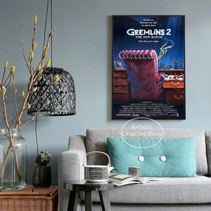 فن ملصق Gremlins للأفلام الكلا - مراجعة Vintage Fashion Illustrations وسعره