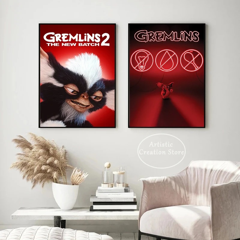 فن ملصق Gremlins للأفلام الكلا - مراجعة Vintage Fashion Illustrations وسعره