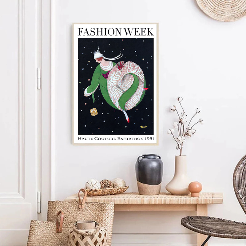 لوحة قماشية بتصميم غلاف مجلة أ - مراجعة Vintage Fashion Magazine Covers وسعره