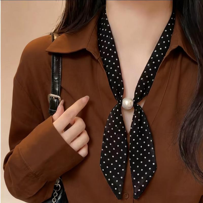 وشاح شيفون عتيق الطراز بنقاط ا - مراجعة Vintage Fashion Wear وسعره